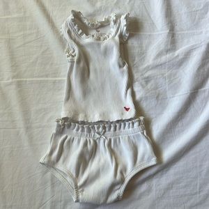 Pink Chicken tank and bloomers 12-18M